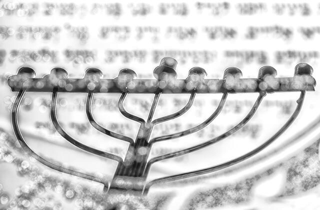 Menorah reflection