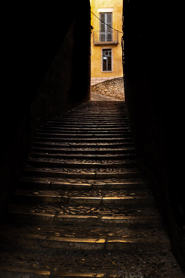 Girona Jewish Quarter streets print